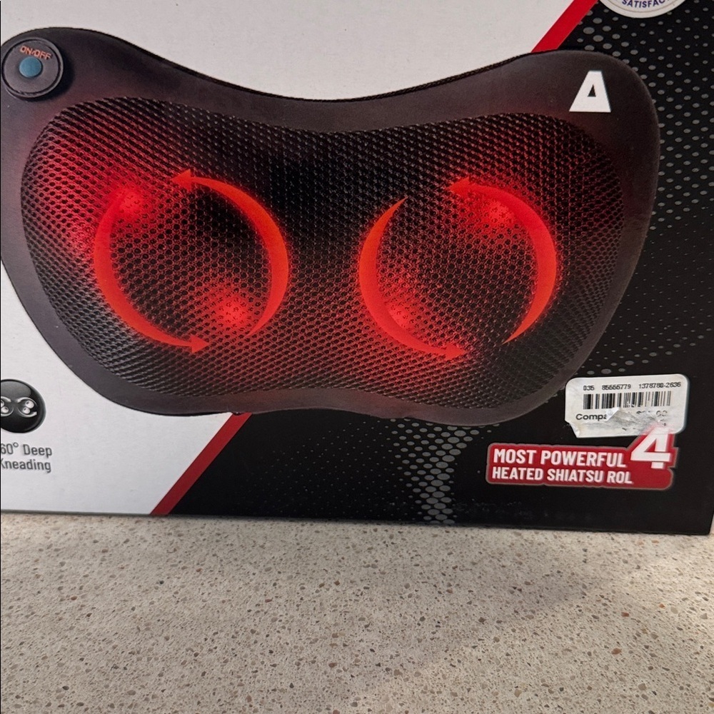 Car & Home Shiatsu Massager - Black and Red - Picture 6 of 8